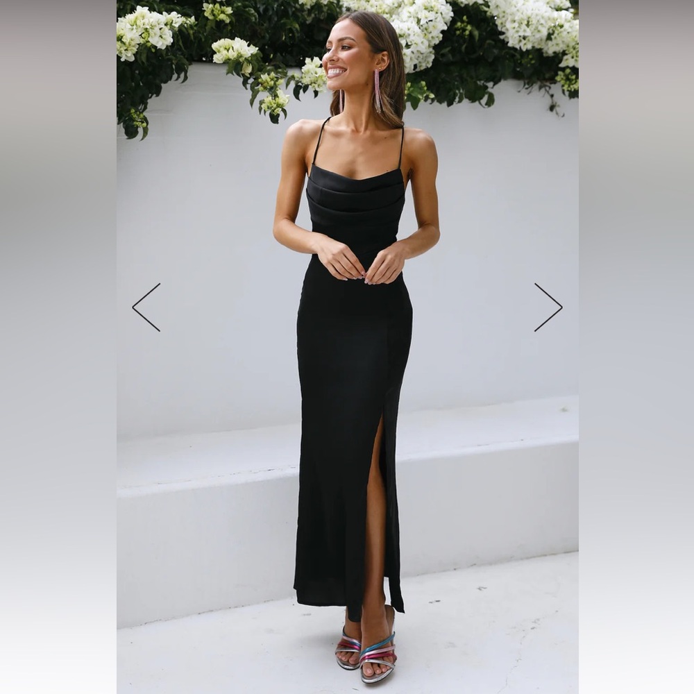 Hello Molly Golden Thoughts Black Dress - Size Small